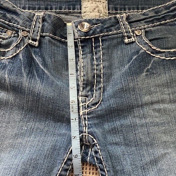 L.A. Idol USA Cropped Denim Jeans Size 13 - Picture 11 of 12